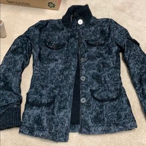 Printed Black and Gray coat